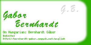 gabor bernhardt business card